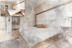 Architecture Sketch Photoshop PSD Action Template Product Image 2