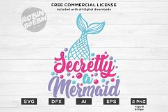 Secretly a Mermaid SVG Design for T-Shirt, Hoodies Product Image 1
