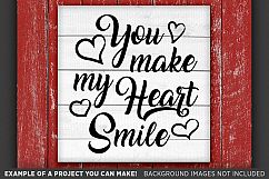 You Make My Heart Smile SVG - Valentines Decor SVG - 1505 Product Image 3