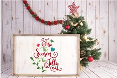 Tis the Season to be Jolly - Christmas SVG Cut File DXF PNG Product Image 4