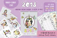 Cute Unicorns- calendar 2018 Product Image 1