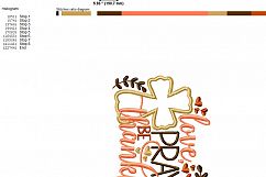 Love Pray And Be Thankful - Embroidery Design Product Image 5