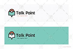 Talk point - Location &amp; Communication Minimal Iconic Logo Template Product Image 2