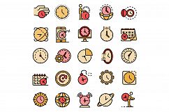 Deadline icons set vector flat Product Image 1