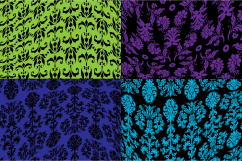 Halloween Distorted Damask Patterns Product Image 4