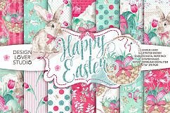 Watercolor Happy Easter digital paper pack I. Product Image 1