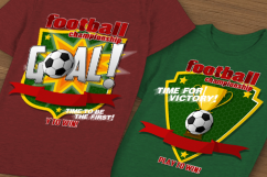 Design on the football theme. For T-shirts and banners. Product Image 7