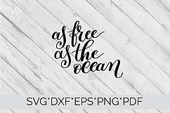 As Free as The Ocean SVG Quote Cutting File  Product Image 4