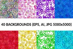 40 Seamless Circle Backgrounds (AI, EPS, JPG 5000x5000) Product Image 1