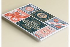 Set of 4 vintage cards for packing Product Image 1