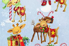 I love Christmas Bundle watercolor cliparts, graphics illustration AMB-1673 Product Image 6