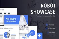 Robot Showcase PowerPoint Template Product Image 1
