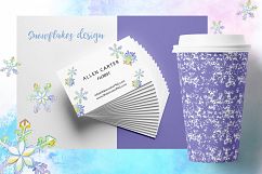 Nice snowflakes PNG watercolor set Product Image 2