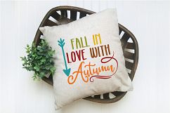Fall in Love with Autumn - Fall SVG Cut File - DXF EPS PNG Product Image 4