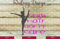 Gym Hair Dont Care - Gymnastics SVG DXF PNG Digital Cut File Product Image 1