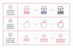 Line Icons - Farm Product Image 5