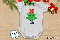 Toddler Baby Christmas tree face Monogram cutting print file Product Image 3