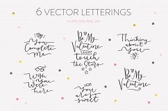 Be My Valentine, 6 letterings Product Image 2