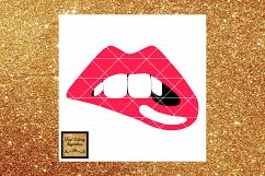 Lips, Lips Svg, Biting Lips, Biting Lips Svg, Fashion Lips Svg, Lips Digital, Sexy Lips Svg, Lips Clipart, Kiss Lips Svg, Svg, Dxf, Png, Eps, Jpg,  Product Image 1