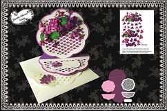 Easel Card with trellis toppers, decoupage,matching envelope Product Image 1