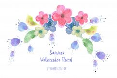 Watercolor Flowers Wedding Wreath Clipart Hand Painted Product Image 4