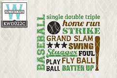 Baseball Cutting Files KWD022C Product Image 1