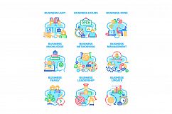 Business Update Set Icons Vector Illustrations Product Image 1