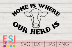 Home is where our Herd is|Farm|SVG DXF EPS PNG Product Image 1
