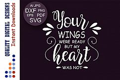 Your wings were ready but my heart was not SVG Angel Svg Product Image 1