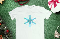 Snowflakes SVG - Snowflake Monogram - Split Snowflakes SVG Product Image 3