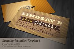 Retro Birthday Invitation 1 Product Image 1