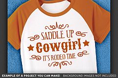 Saddle Up Cowgirl It&#039;s Rodeo Time SVG - Cute Shirt - 1088 Product Image 3