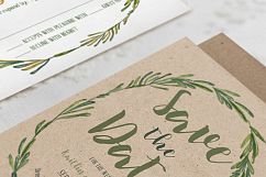 Elegant Wreath Wedding Invitation Suite Product Image 2