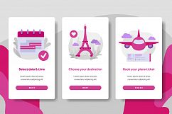 Onboarding screen template of Online Plane Ticket Booking Product Image 1