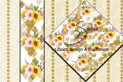 Sunflower digital paper Product Image 5