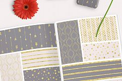 Pink Gray Digital Paper Pattern Pack - seamless tiling Product Image 3