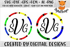Crayon Monogram SVG for Silhouette, Cricut, Scan N Cut Product Image 1