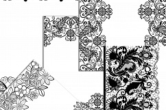 Black White digital paper Product Image 2
