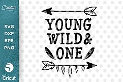 Young Wild and One SVG, Kids 1st Birthday SVG, First B-Day Product Image 1