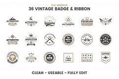 36 VINTAGE BADGE &amp; RIBBON Vol.3 Product Image 4