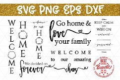 Home Bundle SVG File, Rustic SVG, Wood Sign Sayings DXF PNG Product Image 1