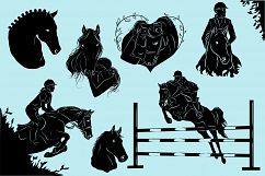 Horses &amp; girls - silhouettes set Product Image 3