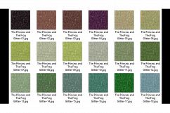 36 Glitter and Solid Color Princess Green and Brown Papers Product Image 4