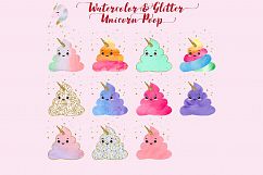 Watercolor Unicorn Poop Clipart Product Image 1