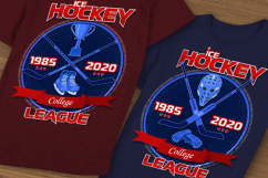 Design on the hockey theme. For T-shirts, and banners. Product Image 4