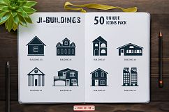 Glyph Buildings Icons Set Product Image 7