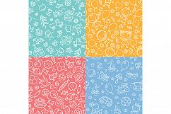 A collection of hand-drawn seamless kids patterns Product Image 17