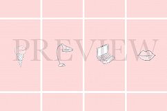 40 Instagram Story Highlights Icons in Pink, Hand Drawn Product Image 3