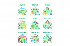 Cosmetic Treatment Set Icons Vector Illustrations Product Image 1