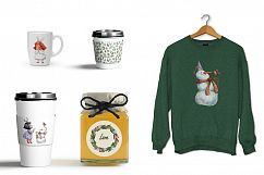 Merry Christmas - Watercolor Clip Art Set Product Image 8